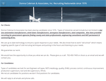 Tablet Screenshot of donnacolemanandassociates.com